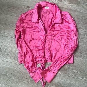 Aritzia Front Tie Blouse